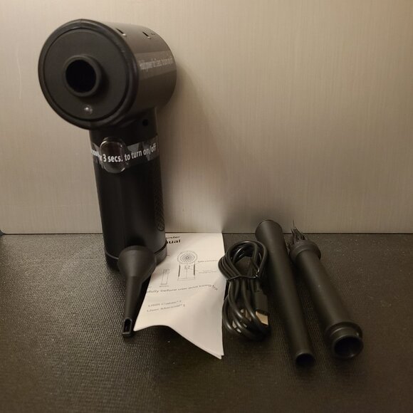 NEWHOUSE ELECTRIC CORDLESS COMPRESSED AIR DUSTER -RECHARGEABLE-3-SPEED-BLACK - Picture 4 of 11